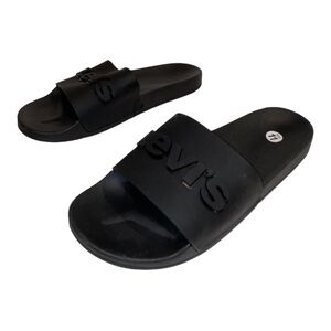 Levi’s Men’s 3D‎ Slip-on Black Vegan Slide Sandals Durable Indoor Outdoor